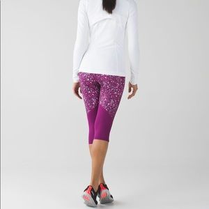 Lululemon Real Quick Crop Paradise Camo Multi Regal Plum Size 6
